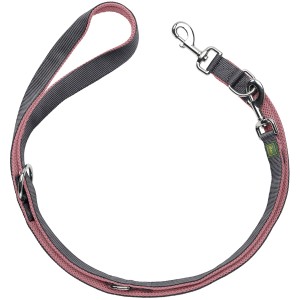 Verstellbare Hunter Führleine Maldon, Ø 15 mm, 2 m, rosa. Hundeleine für sportliche Aktivitäten.