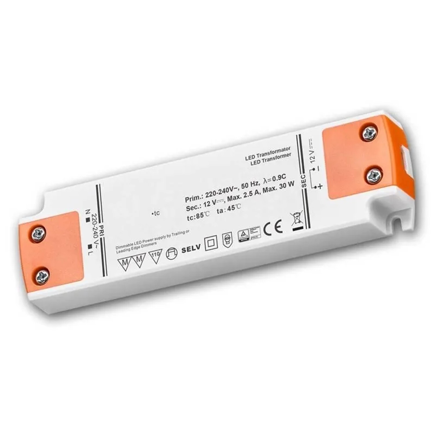 Goobay LED Slim-Transformator 12V DC 05-30W IP20 Dimmbar