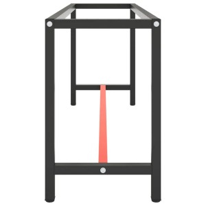Werkbankgestell von vidaXL, schwarz-rot, aus Metall, 190x50x79 cm. Tisch-Untergestell für Werkstatt & Hobby.