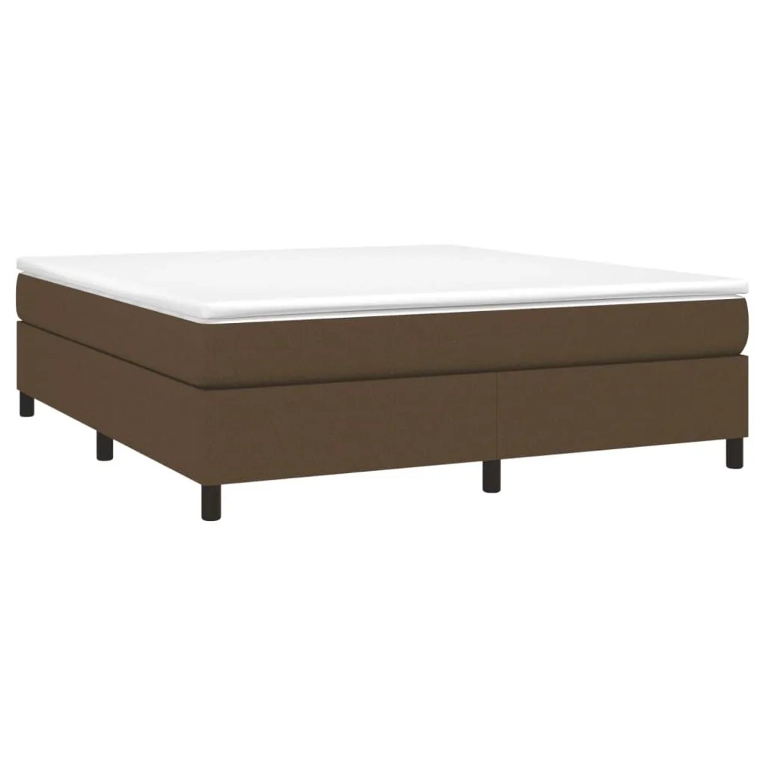 vidaXL Boxspringbett mit Matratze Dunkelbraun 160x200 cm Stoff 3144434 günstig online kaufen