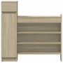 vidaXL Schuhschrank Sonoma-Eiche, Holzwerkstoff, mit Schublade, Fächern und Ablagen.