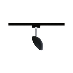 Paulmann URail LED-Spot Sphere, schwarz matt/chrom, 7,4W, 2700K. Für URail Schienensysteme.
