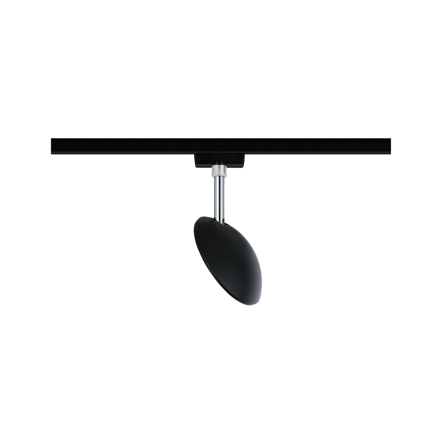 Paulmann URail LED-Spot Sphere, schwarz matt/chrom, 7,4W, 2700K. Für URail Schienensysteme.