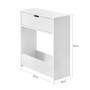 Weißes SoBuy Nischenregal BZR48-W mit Klappe und offener Ablage, ideal für Bad und kleine Räume.