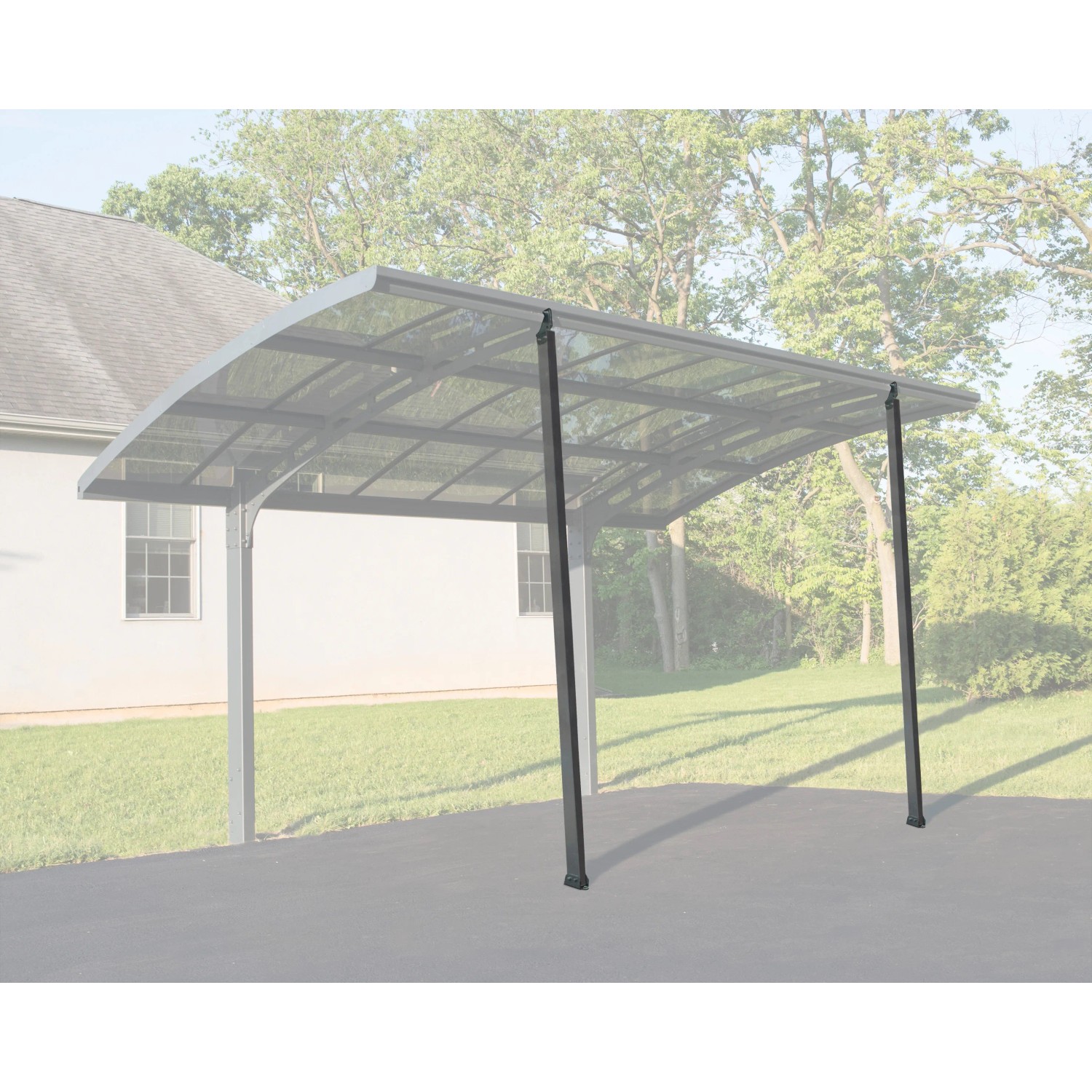Palram Carport Arizona Extra Kit: Zusätzliche Pfosten zur Erhöhung der Schneelast.