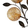 Schwarze Lucande Tischlampe Evory mit floralem Design, 2-flammig für Wohnzimmer.