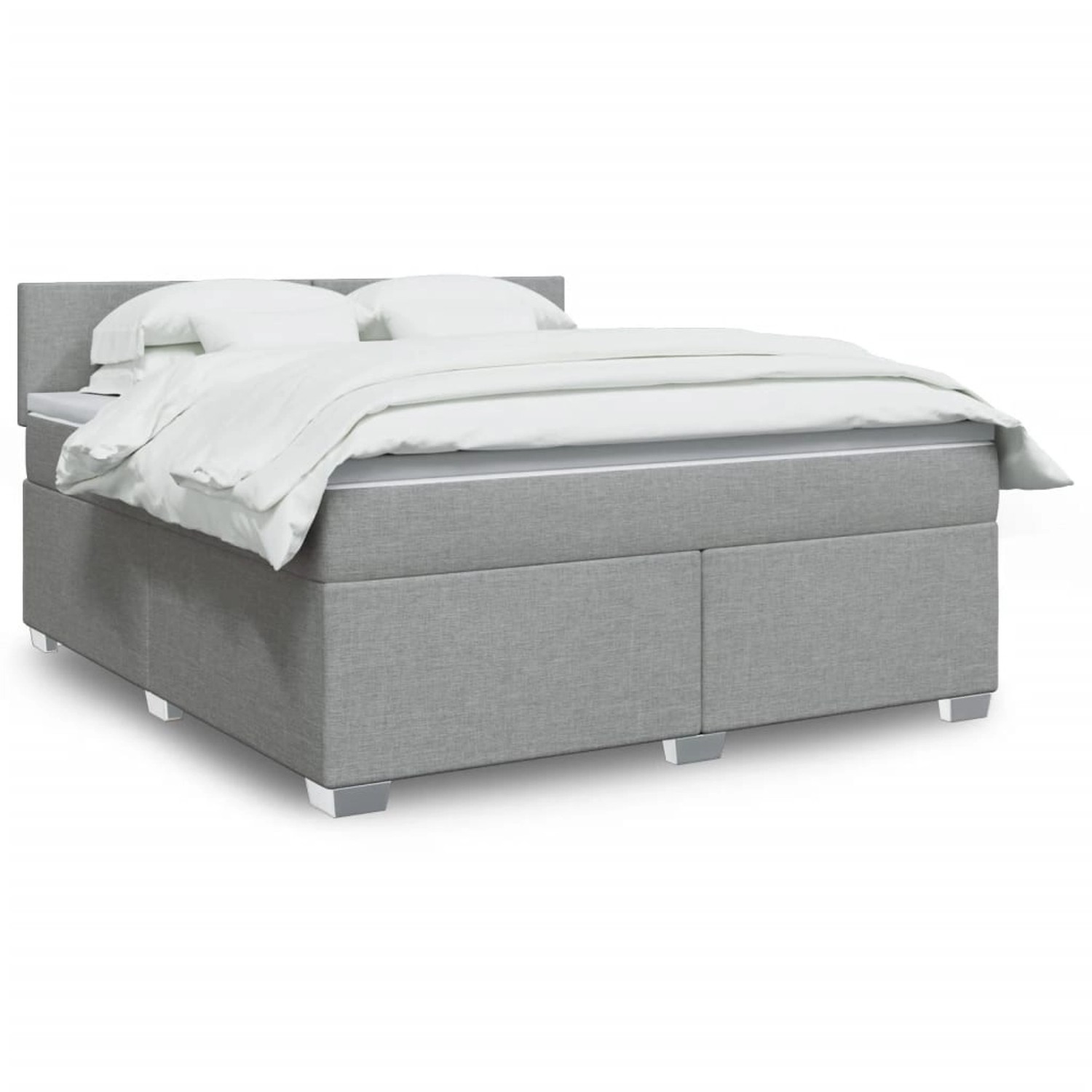 vidaXL Boxspringbett mit Matratze Hellgrau 180x200 cm Stoff 3288260 günstig online kaufen