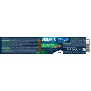 Oase Organix Veggievore Granulate Fischfutter, 175ml Packung für pflanzenfressende Fische.