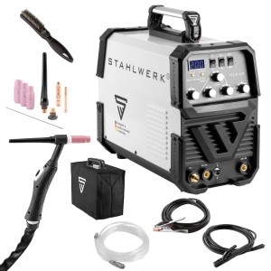 STAHLWERK AC/DC WIG 200 ST IGBT Schweißgerät mit Zubehör, 200 Ampere.