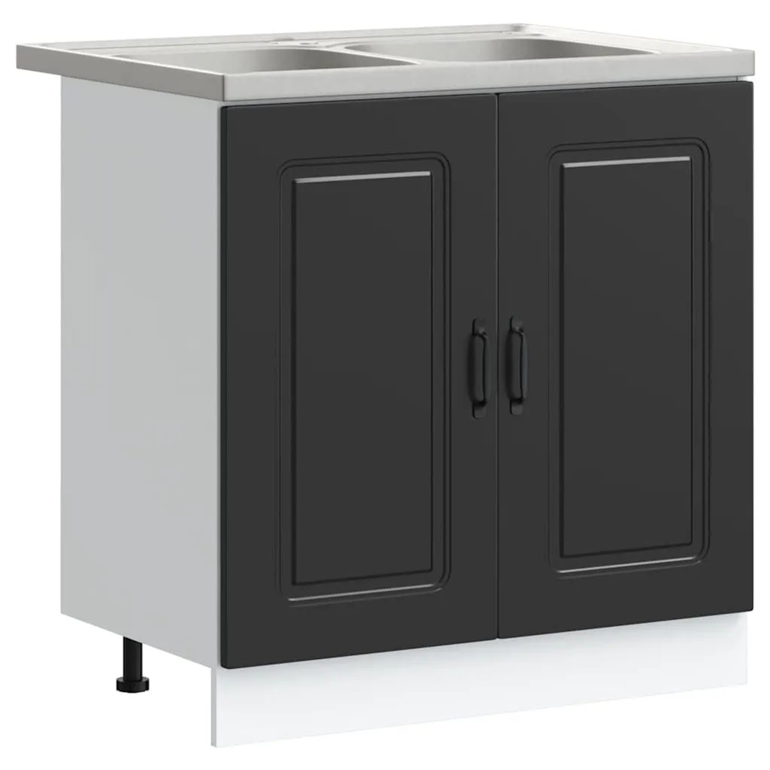 vidaXL Küchenschrank Kalmar Schwarz 80 x 46 x 81,5 cm Holzwerkstoff 3315002