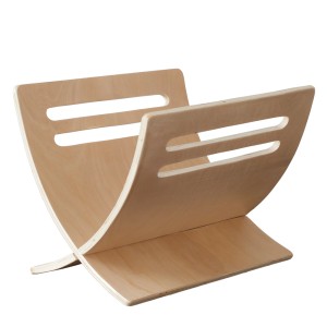 Homestyle4u Zeitungsständer aus hellem Holz, Magazinhalter für Wohnzimmer und Büro.