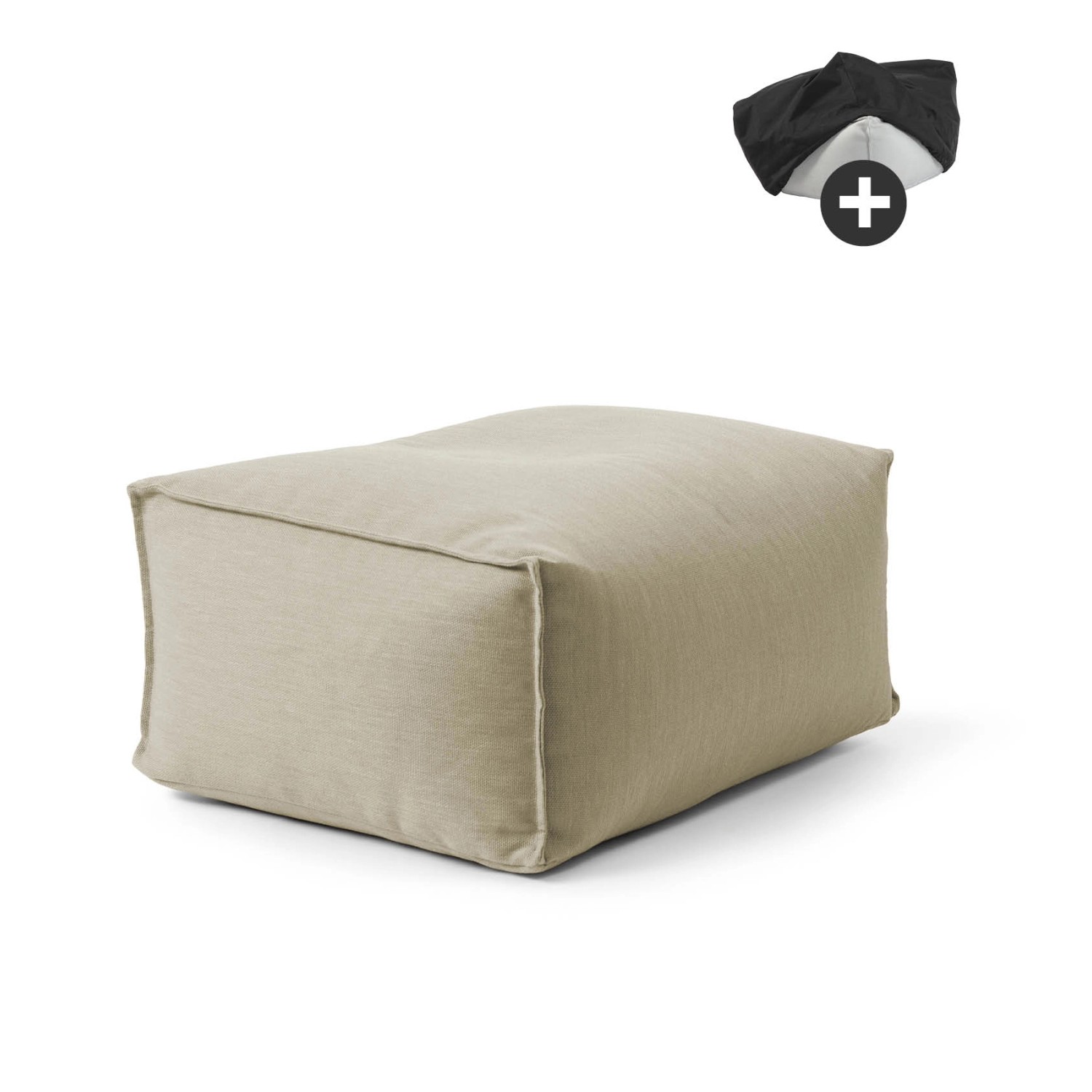 mokebo Outdoor Pouf mit Schutzhülle Der Ruhepouf für Balkon & Garten Sitzho günstig online kaufen