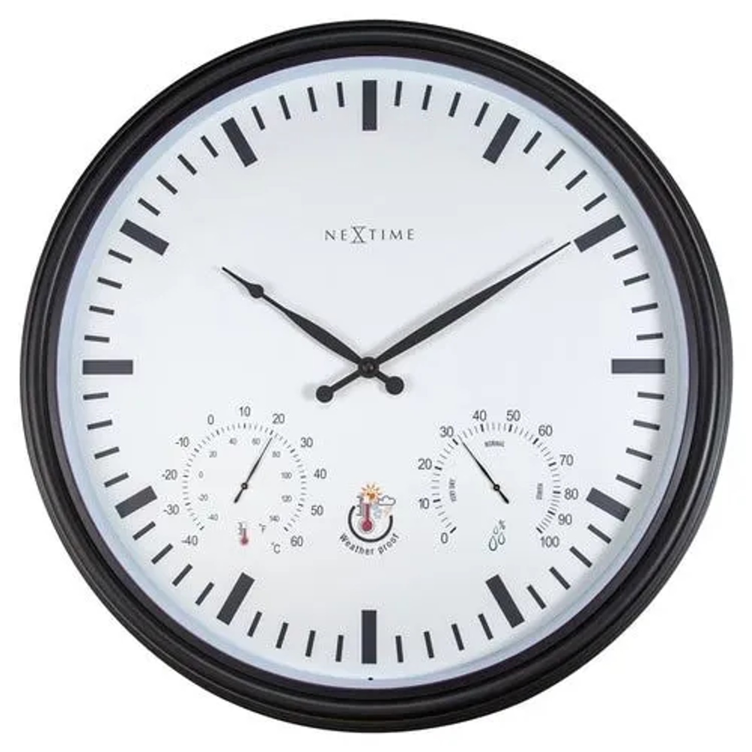 NeXtime Quarzwanduhr 4306ZW Sunflower Schwarz