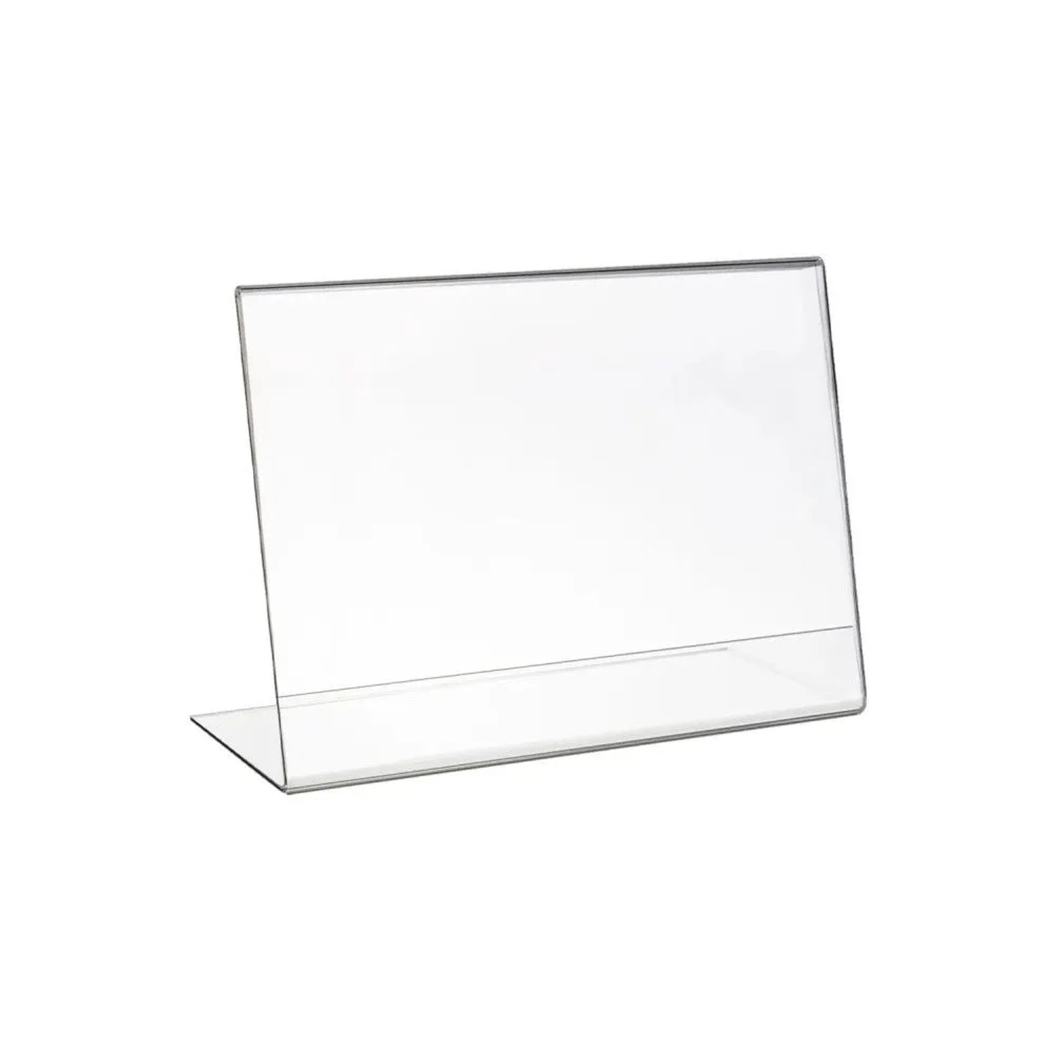 HMF 46933 Acryl Tischaufsteller Schräg DIN A5 Querformat Glasklar