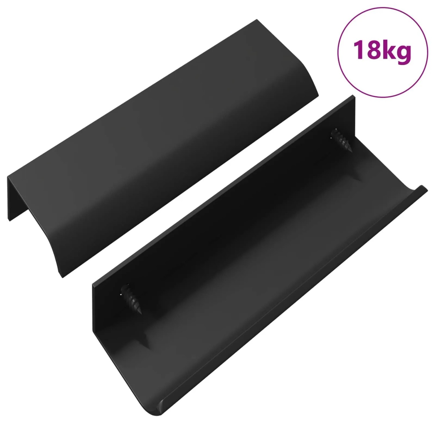 vidaXL Griff 725 Stk Schwarz 120 x 39,6 x 17 mm Aluminium 864697