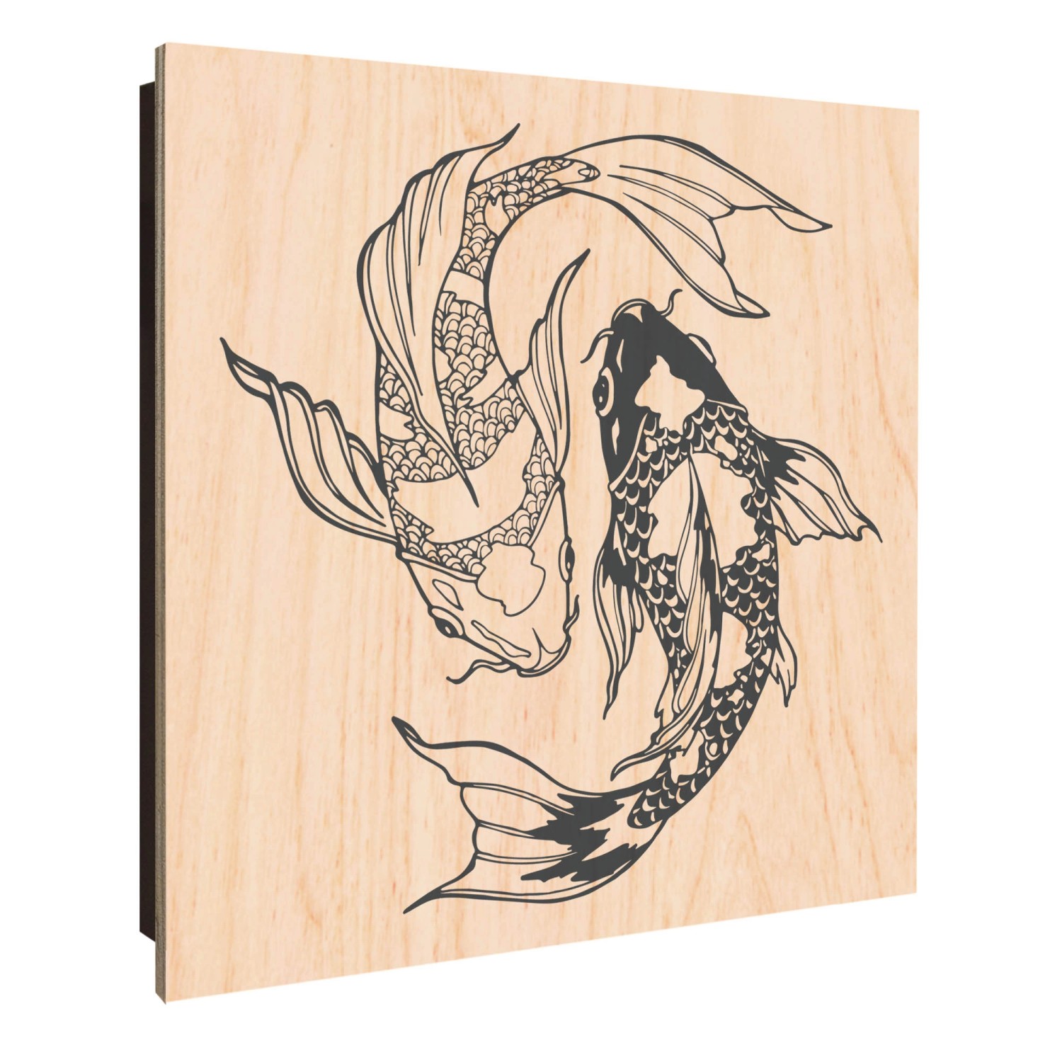 Banjado Schlüsselkasten Holz 30x30cm Schwarz Scharnier Rechts 50 Haken Desi günstig online kaufen