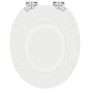 vidaXL Soft-Close Toilettensitz 2 Stk Weiß 44 x 38 cm MDF-Platte 3414529_9