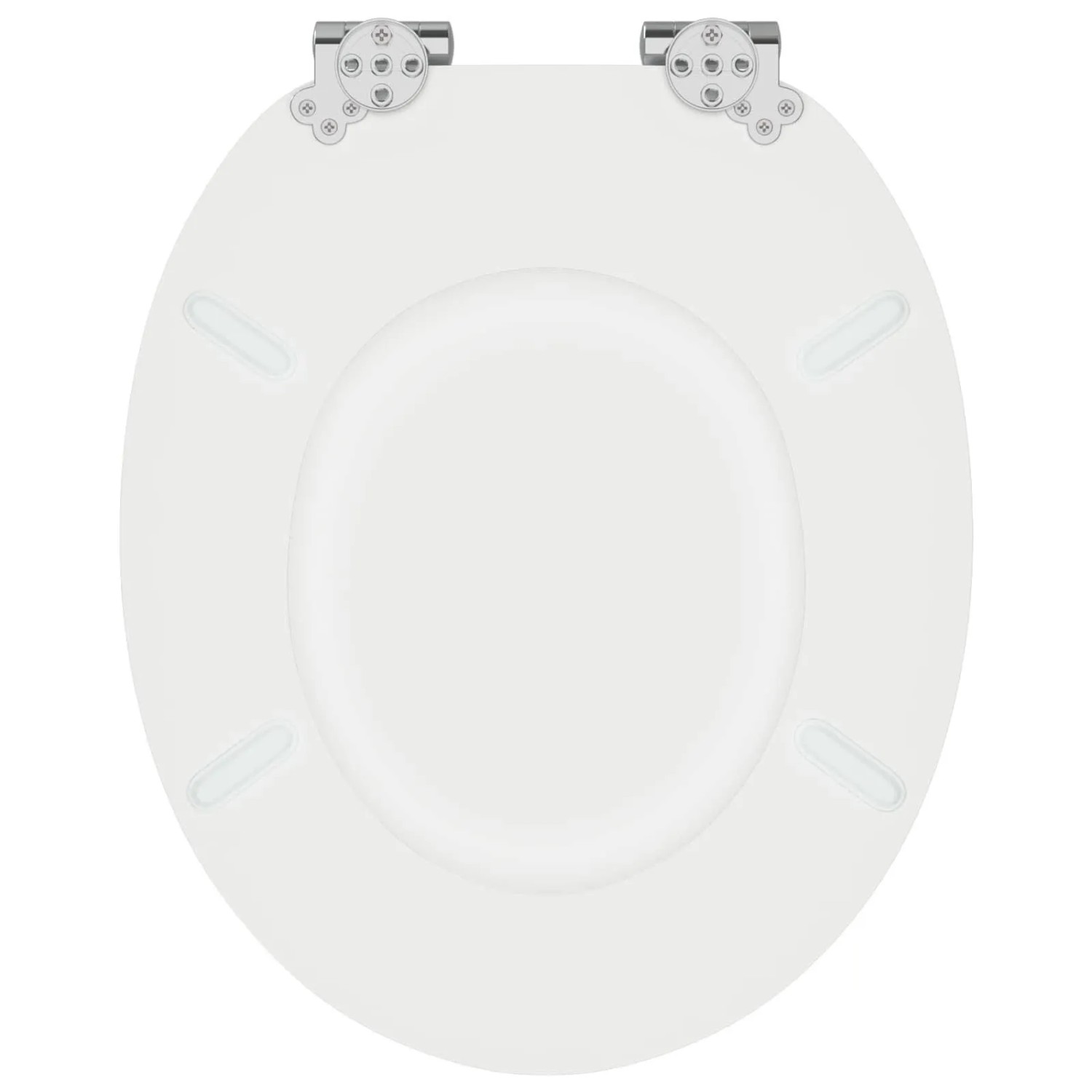 vidaXL Soft-Close Toilettensitz 2 Stk Weiß 44 x 38 cm MDF-Platte 3414529_9