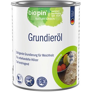 Dose Biopin Grundieröl Transparent für Holz im Innenbereich.