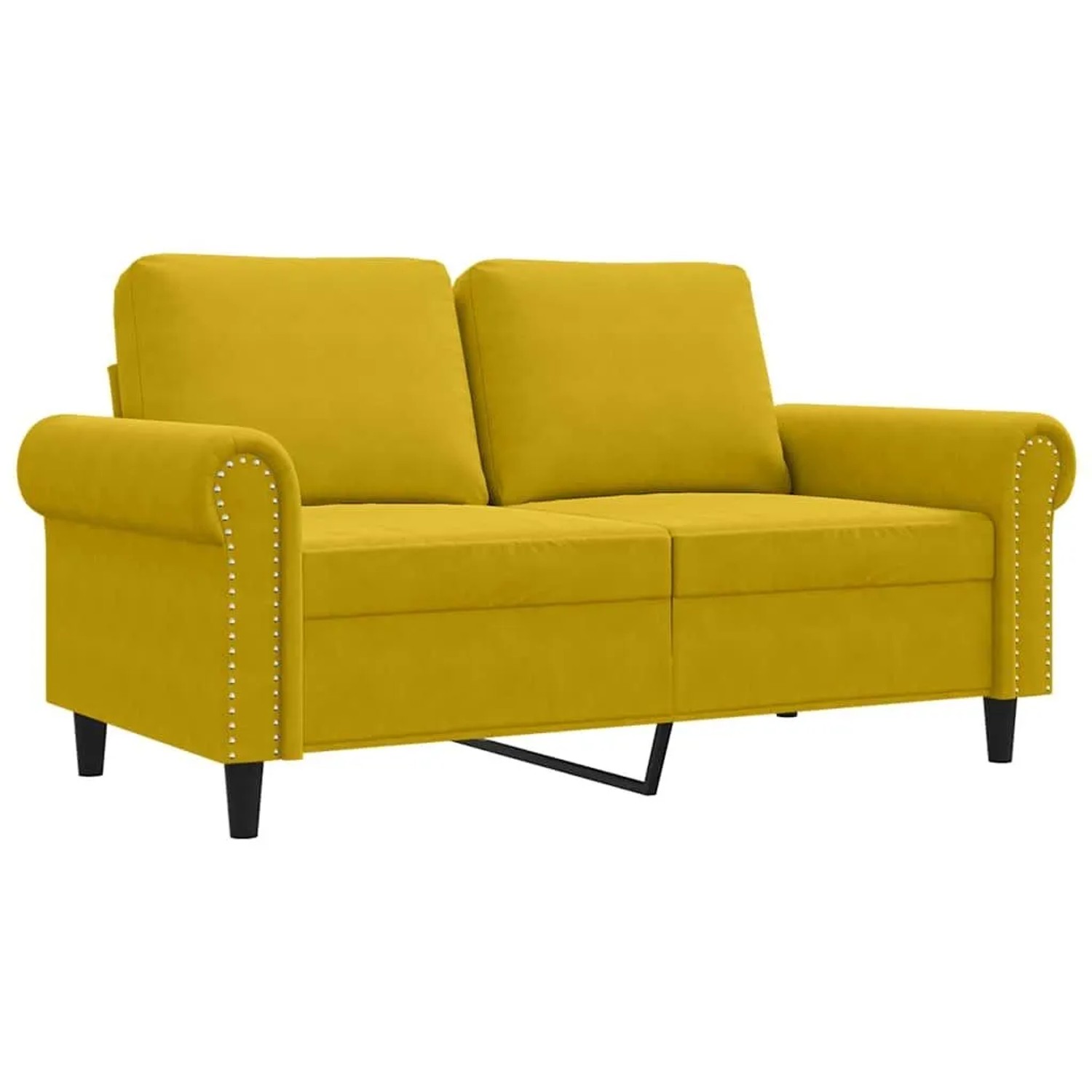 vidaXL 2-Sitzer-Sofa Gelb 120 cm Samt 359525 günstig online kaufen