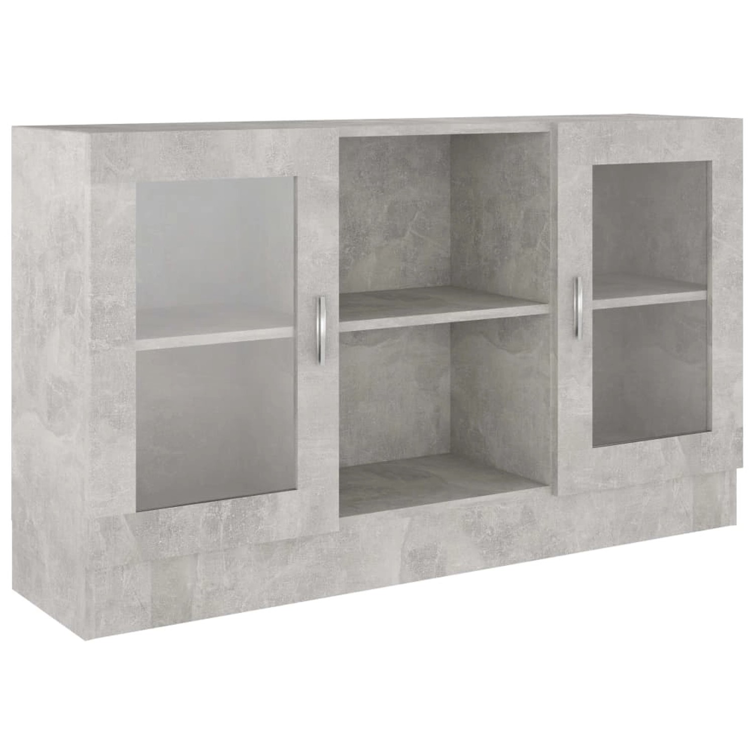 vidaXL Vitrinenschrank Betongrau 120x30,5x70 cm Holzwerkstoff 802790 günstig online kaufen