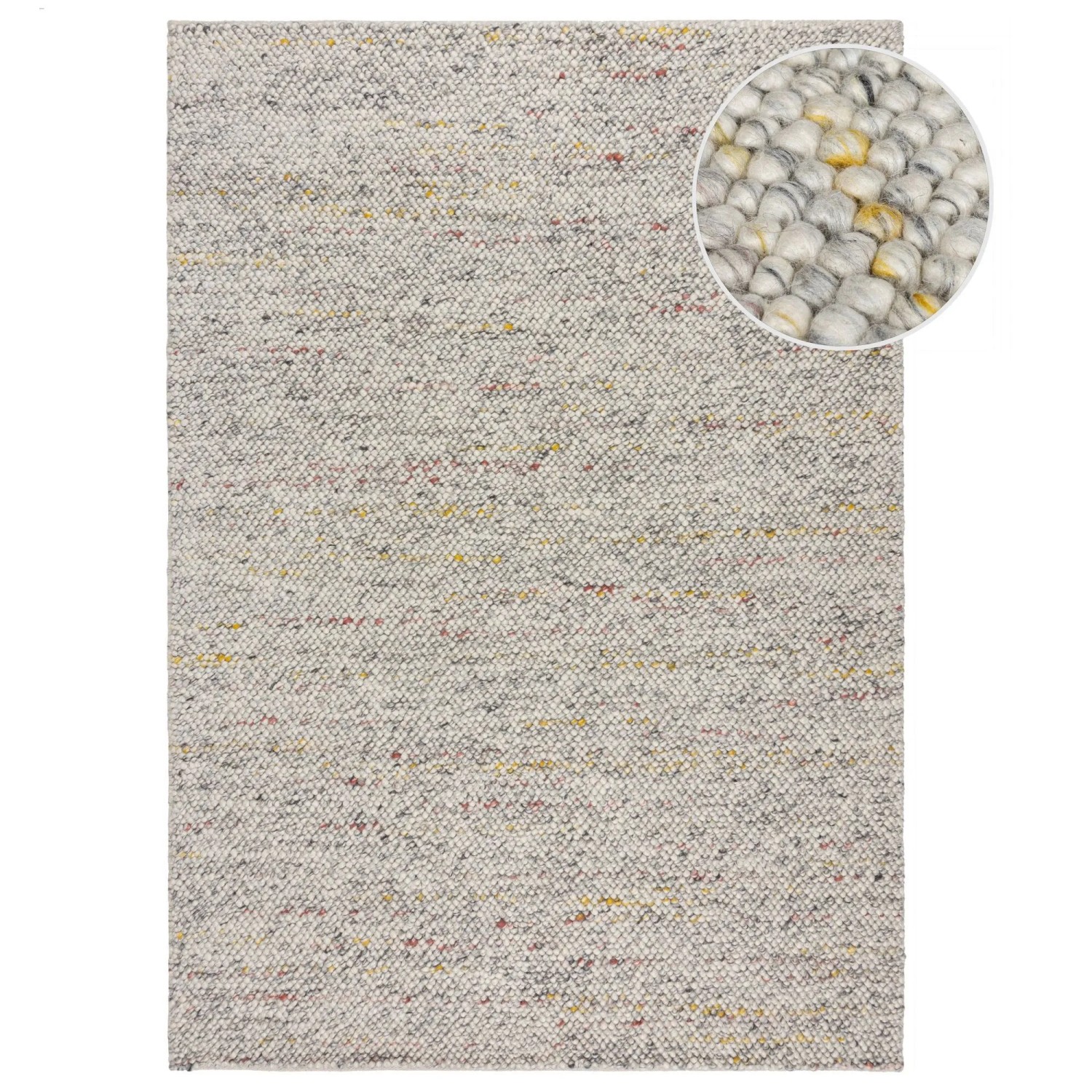 Flair Rugs Wollteppich Minerals 160 cm x 230 cm Schwarz-Weiß