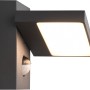 Moderne Trio LED-Außenwandleuchte Horton in Anthrazit mit Bewegungssensor.