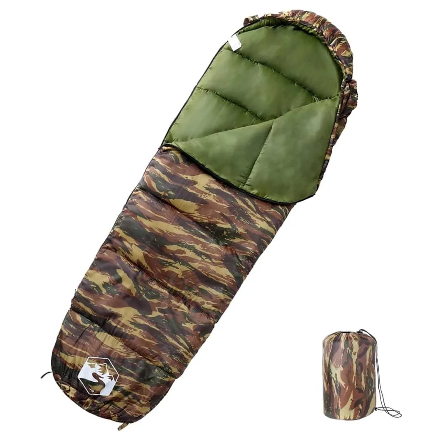vidaXL Mumienschlafsack für Erwachsene Camping 3 Jahreszeiten 94513