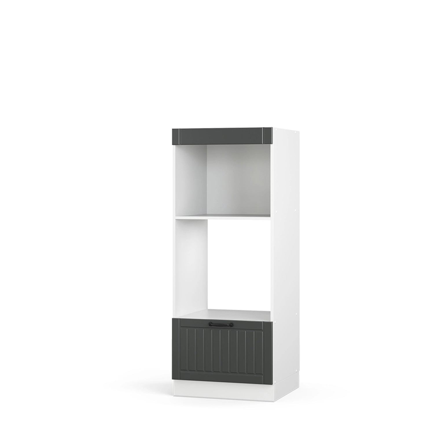 Vicco Mikrowellenschrank Fame-Line Küchenregal für die Mikrowelle Anthrazit/Weiß 60 cm Offen
