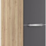 Optifit Midi-Apothekerschrank Linus984, 30 cm, Anthrazit und Wildeiche Dekor.