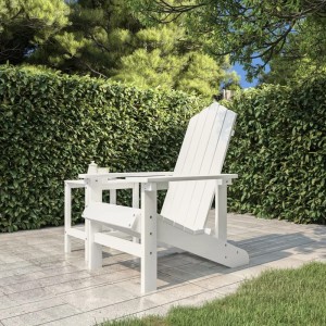 vidaXL Adirondack-Gartenstuhl HDPE Weiß 318637