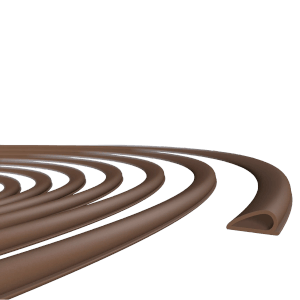 Braune Roro Universaldichtung, 10mm x 5m, selbstklebend für Tür-Zubehör.