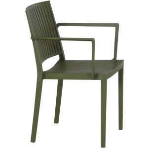 Stapelbarer Gartenstuhl Lane von Siena Garden in Olive, 56x57x80 cm. Moderner Gartenstuhl für Terrasse und Balkon.