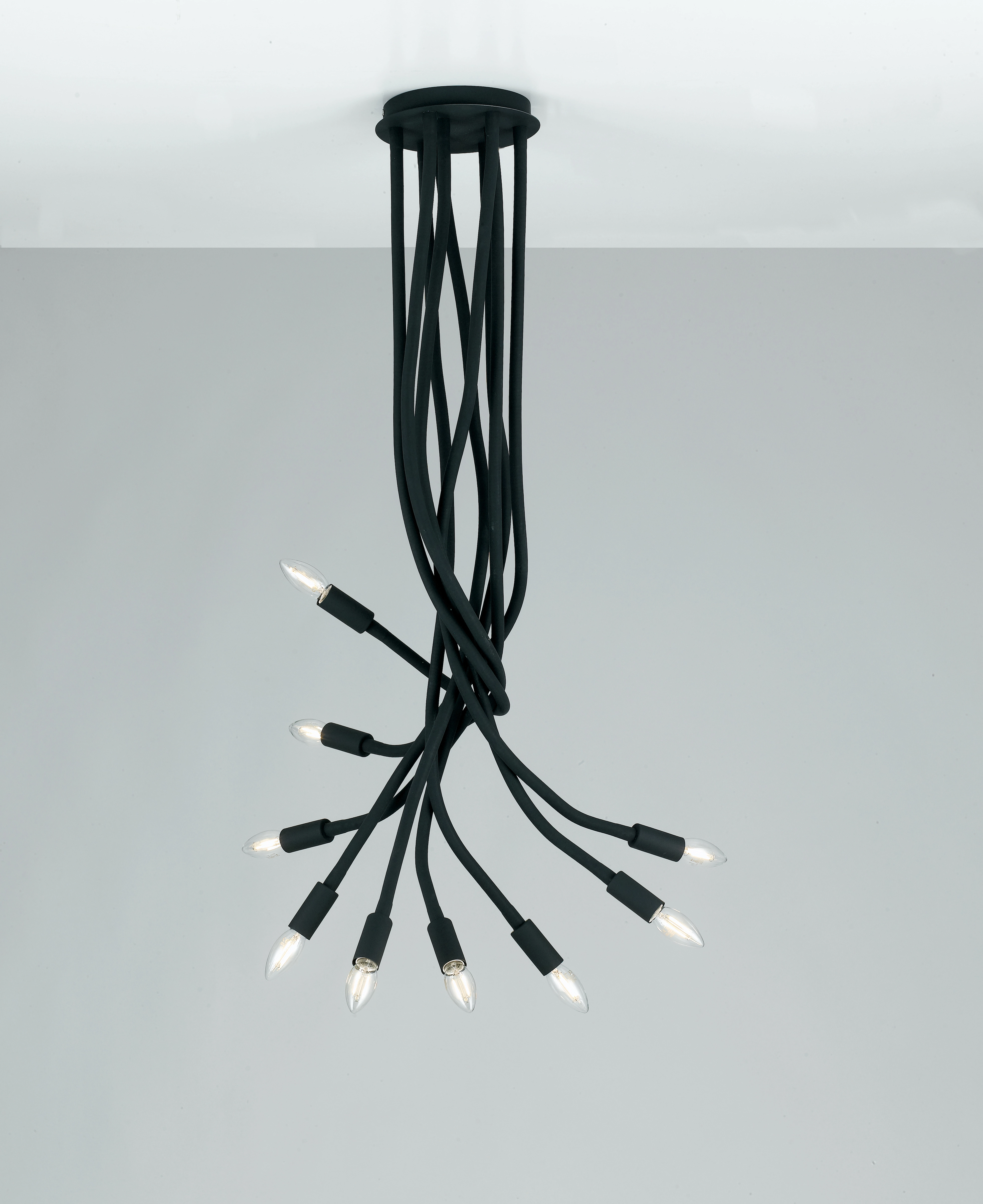 Luce Design Deckenleuchte Lover 9-flammig Schwarz Ø 20 cm kaufen bei OBI | Deckenlampen