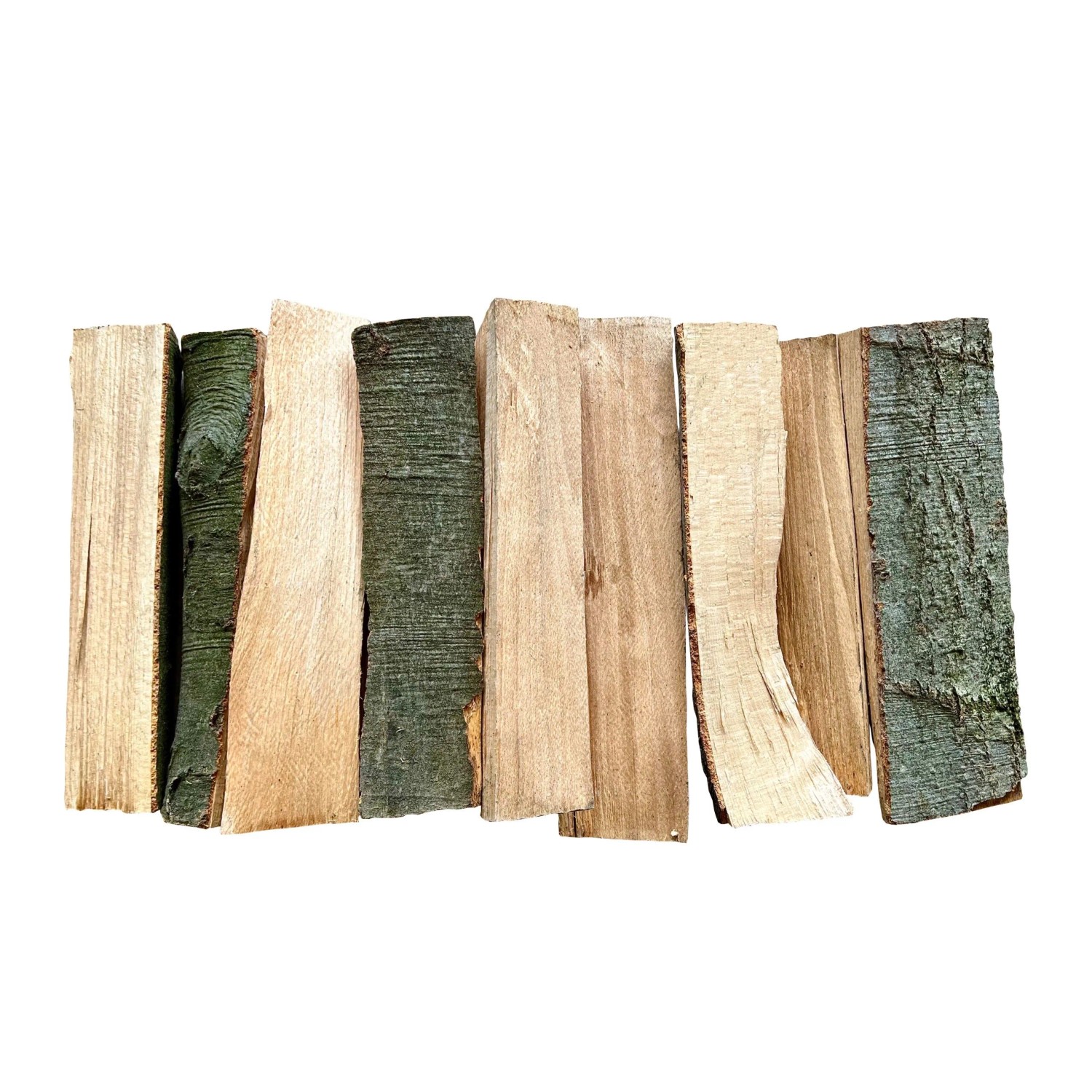 PINI Brennholz Buche, ofenfertige Holzscheite 30-33 cm, hellbraun mit Rinde, für Kamin & Grill.