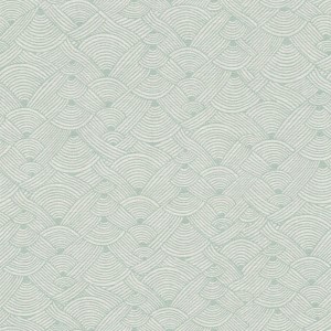 Gemusterte, hellblaue Bricoflor Vliestapete Nara 387423 mit Wellenmuster für Wohnräume.