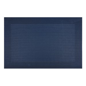 Dunkelblaues Venilia Tischset, gewebte Optik, 30x45 cm, schützt den Tisch.
