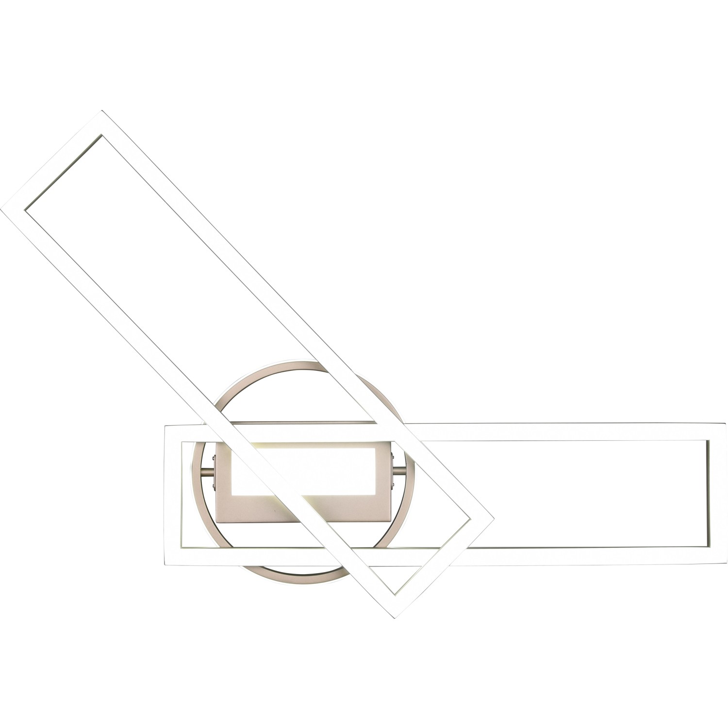 Moderne Reality LED Deckenleuchte Twister in Nickel matt mit außergewöhnlichem Design.