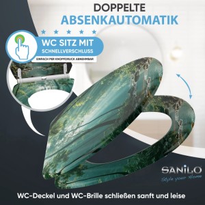 SANILO WC Sitz mit Absenkautomatik Top Fix Rainforest