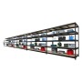 PROREGAL Mega Deal 4x Profi Schwerlastregal Rhino HxBxT 200x240x70cm 5 Spanplatten-Ebenen 8mm Fachlast 450kg Schwarz_6