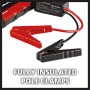Einhell CE-JS 12: Rote und schwarze, vollisolierte Polzangen für die Starthilfe.