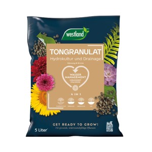 Sack Westland Tongranulat Blähton 5L für Hydrokultur und Drainage.