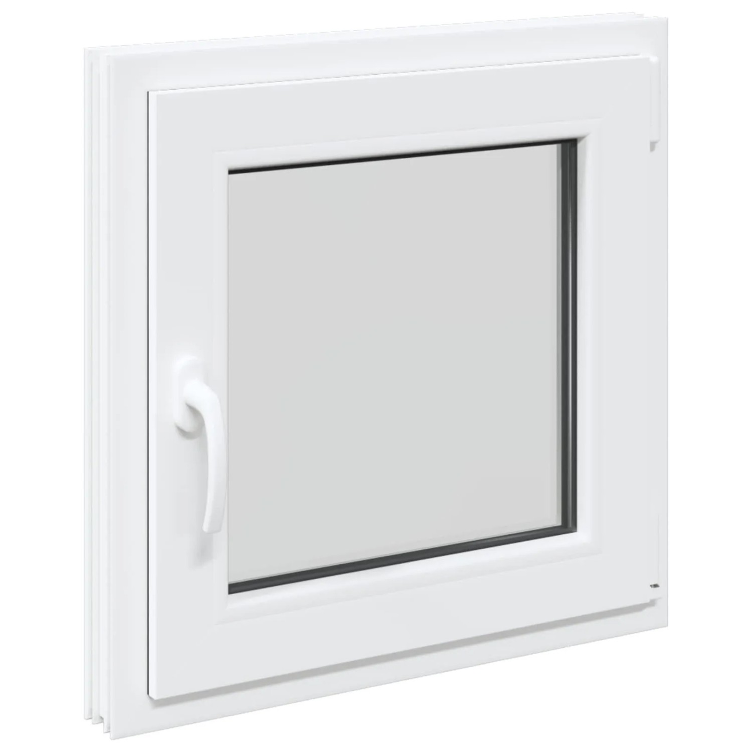 vidaXL Kellerfenster RISOR Weiß 60 x 60 cm PVC und Glas 42047188