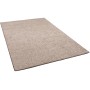 Rechteckiger, taupefarbener Snapstyle Hochflor Teppich Mona, 133x133 cm.