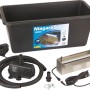 Ubbink Niagara Wasserfall-Set mit LED, Pumpe und Becken. Komplettes Teichdeko-Set für den Garten.