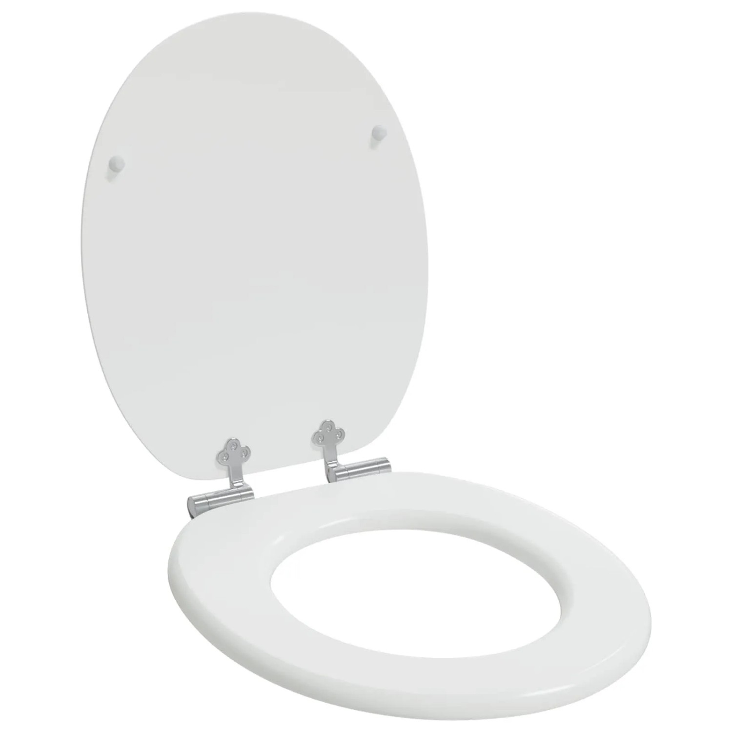 vidaXL Soft-Close Toilettensitz Weiß 44 x 38 cm MDF-Platte 42027172