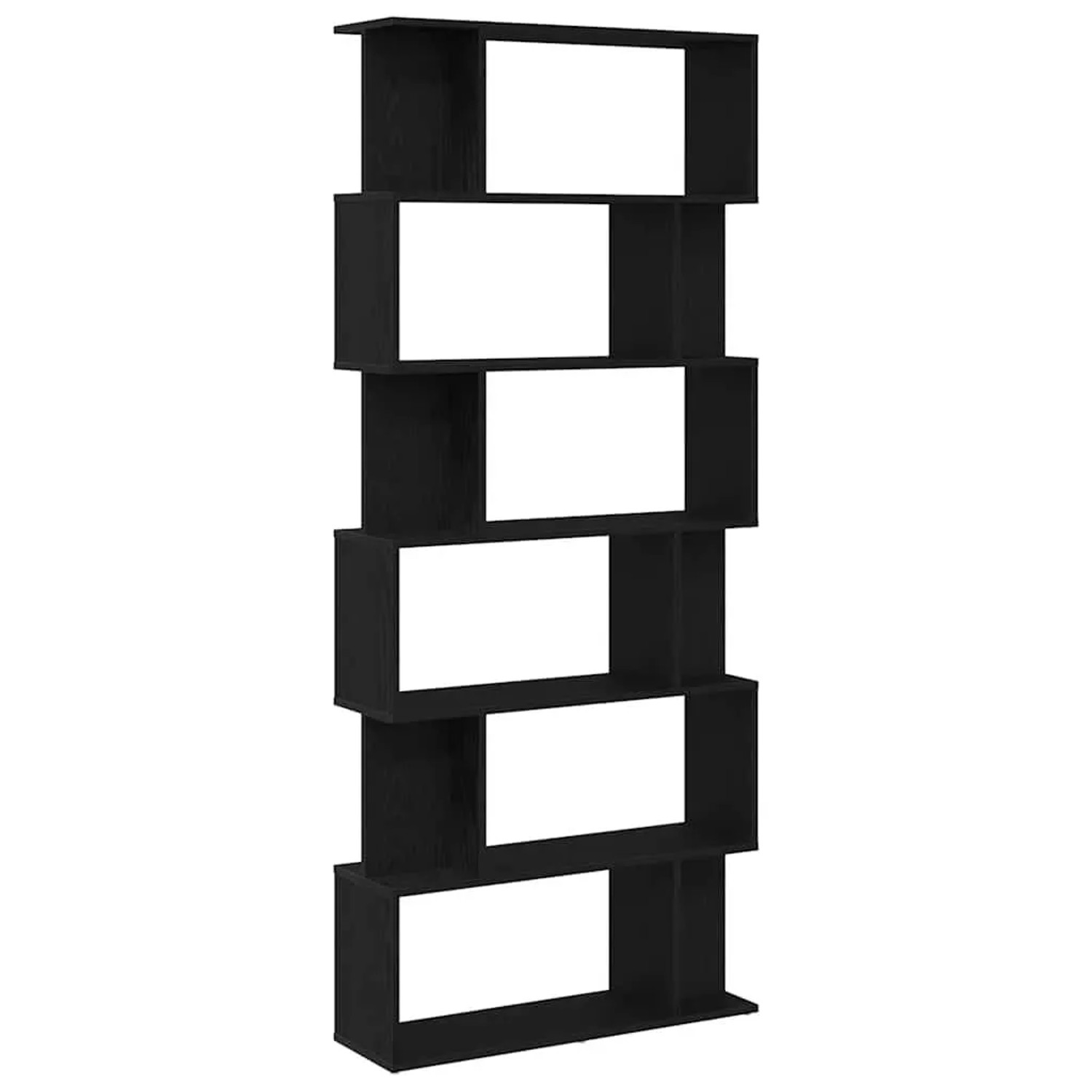 vidaXL Bücherregal Schwarz Eichen-Optik 80x24x190,5 cm Holzwerkstoff 862399 günstig online kaufen