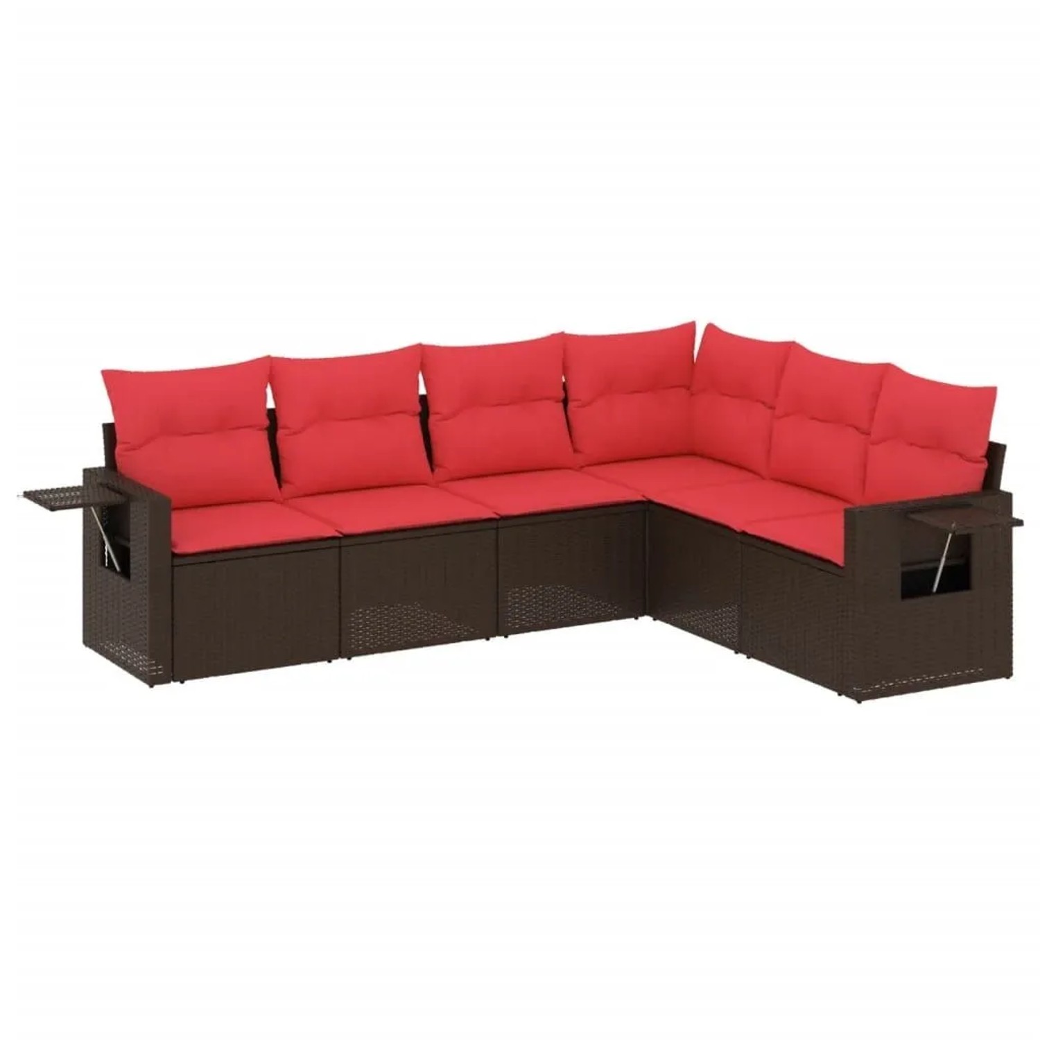 vidaXL 6-Tlg Gartensofa-Set mit Kissen Braun Polyrattan 3220213 günstig online kaufen