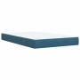 Blaues vidaXL Boxspringbett mit Matratze, 120x200 cm, Samt.