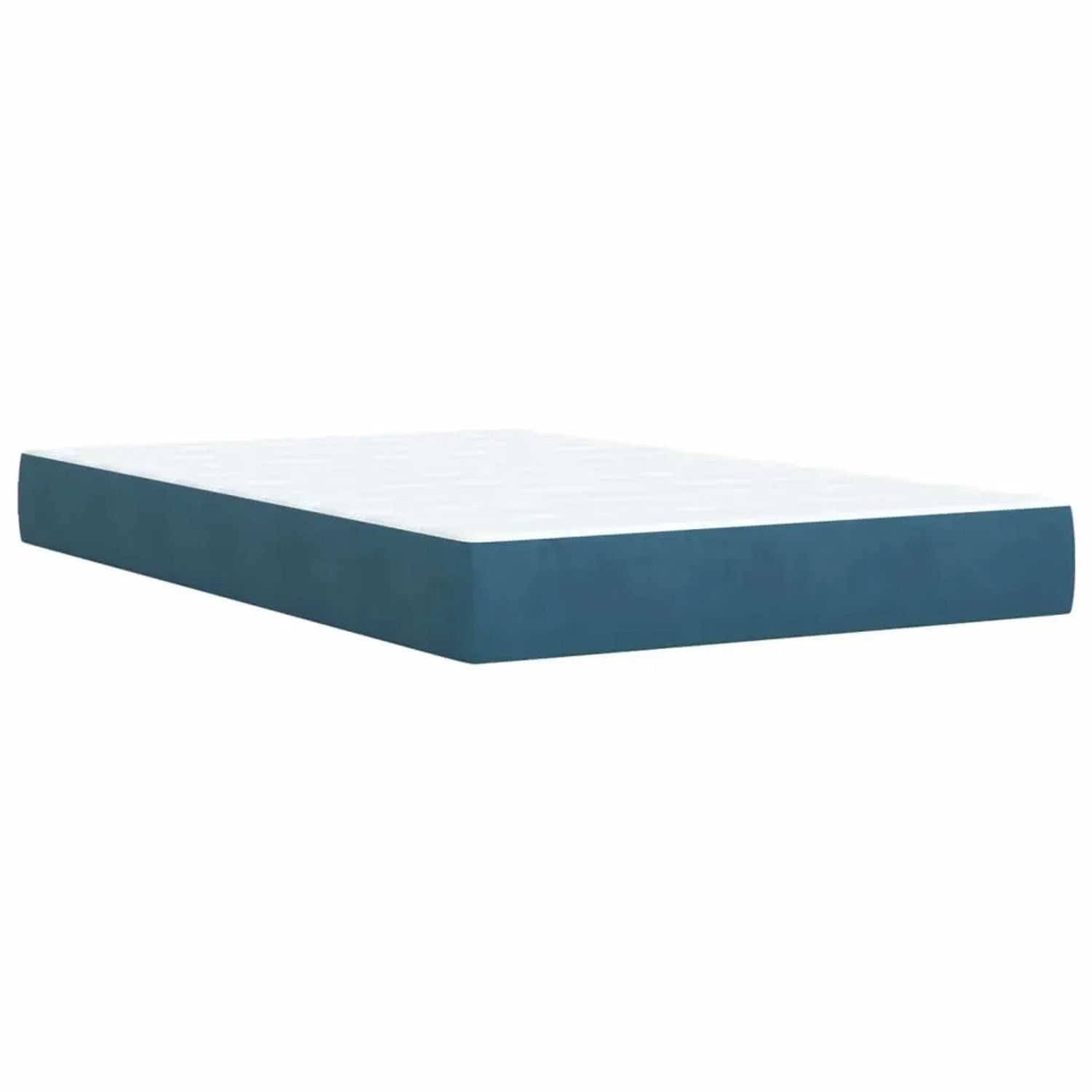 Blaues vidaXL Boxspringbett mit Matratze, 120x200 cm, Samt.